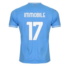 Herren Fußballbekleidung Lazio Ciro Immobile #17 Heimtrikot 2023-24 Kurzarm